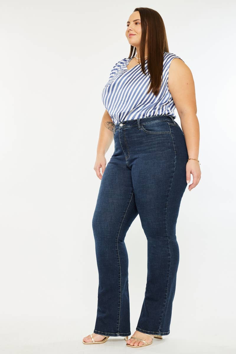 CURVY HIGH RISE BOOTCUT JEANS