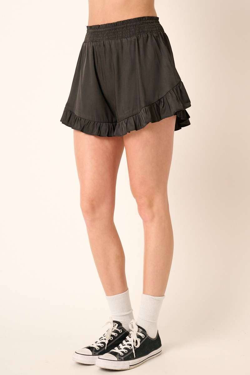 BRITTANY RUFFLE DETAIL SHORTS
