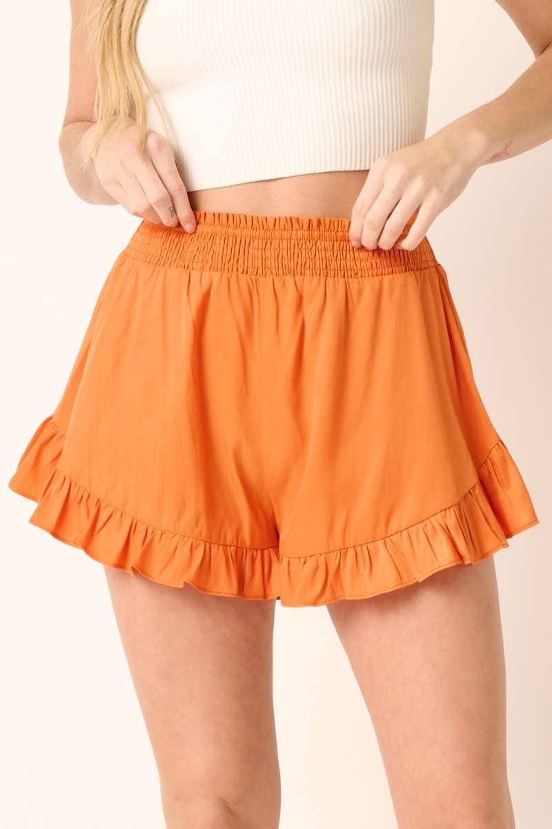 BRITTANY RUFFLE DETAIL SHORTS