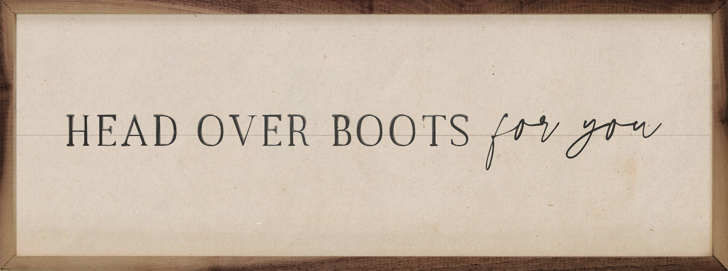 Head Over Boots For You White: 12x4