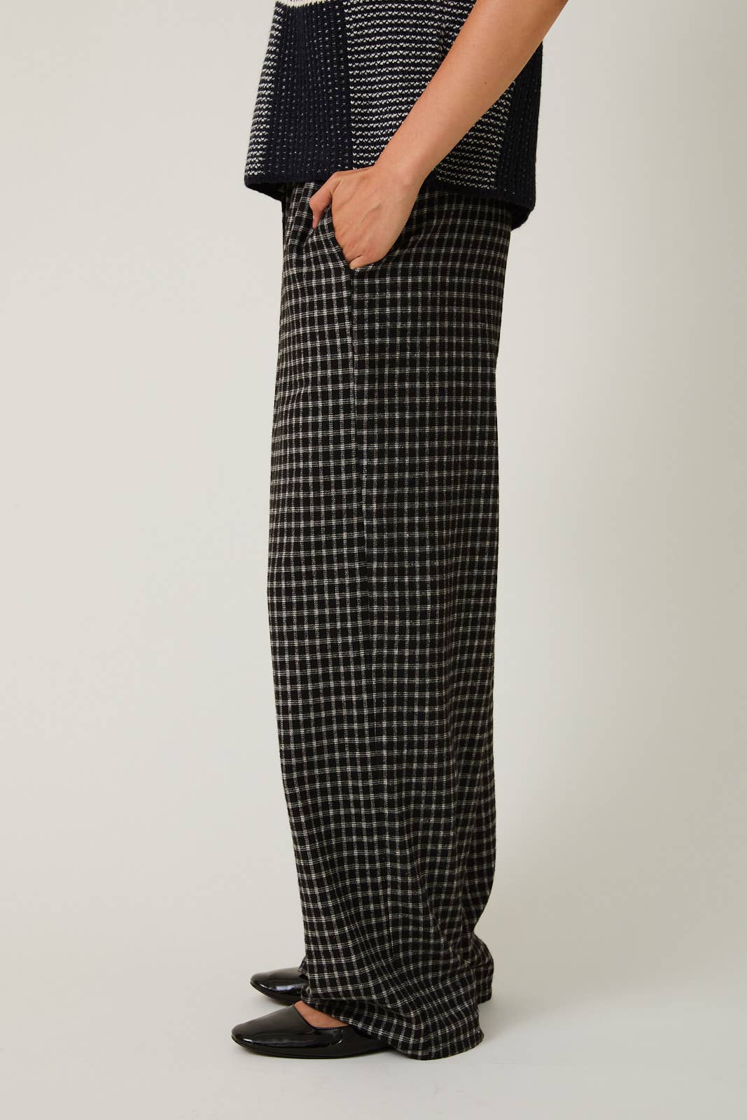 FLANNEL PANTS: BLACK-MULTI PLAID