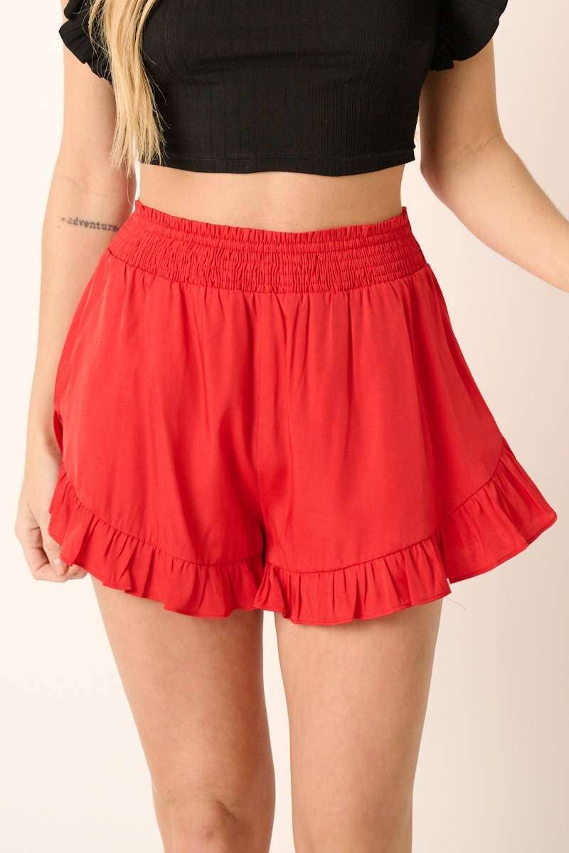 BRITTANY RUFFLE DETAIL SHORTS