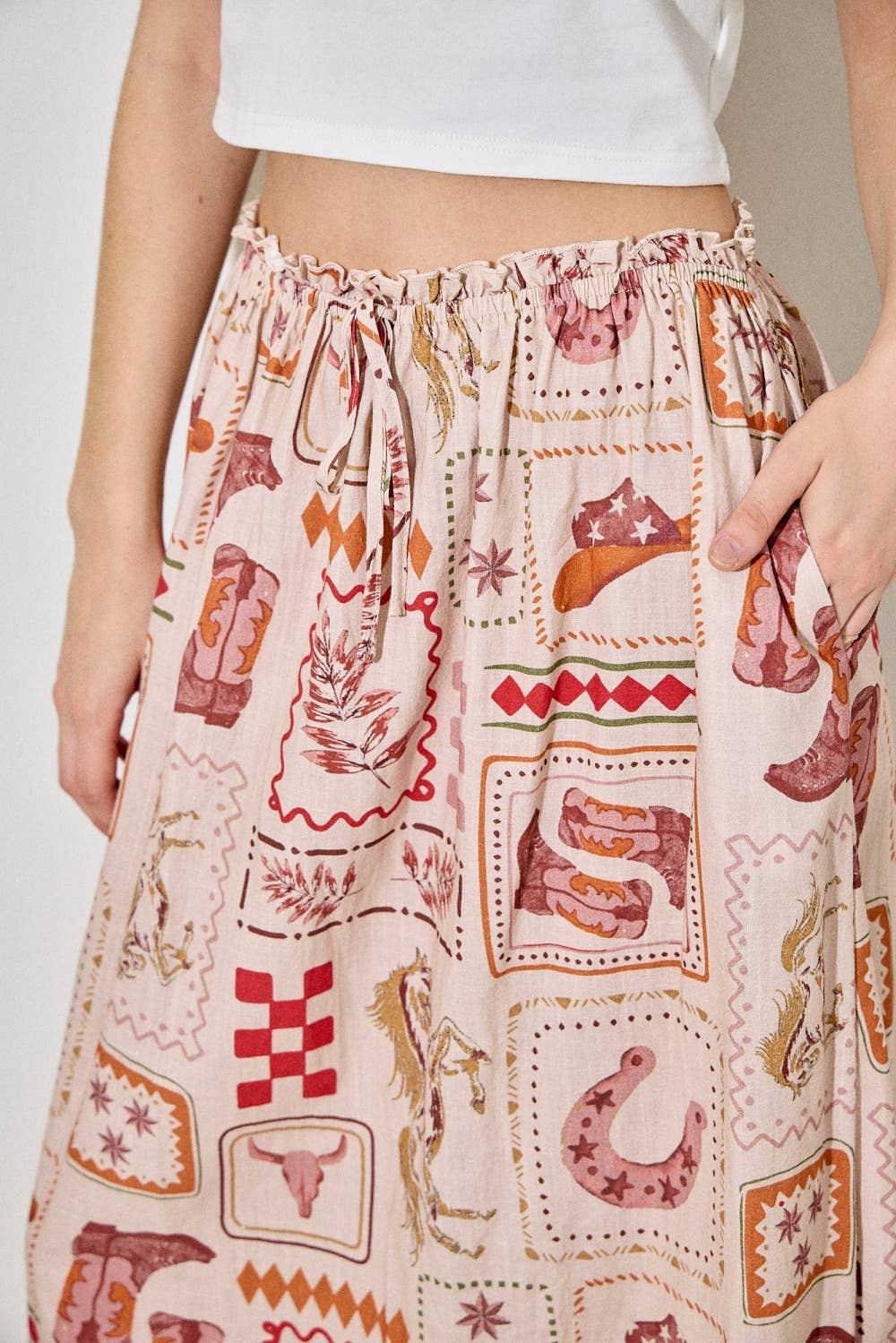 LANEY WESTERN MAXI SKIRT