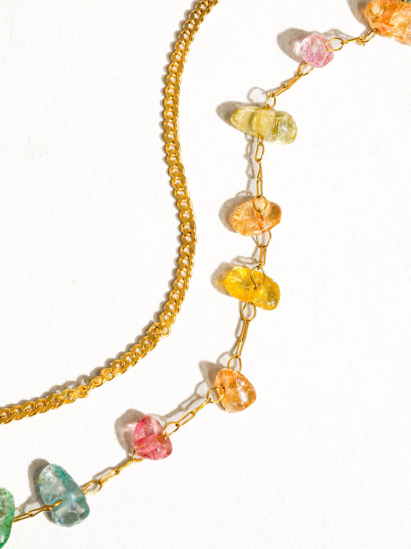Blakelyn 18K Gold Stone Chain Bracelet: Multi-Colored