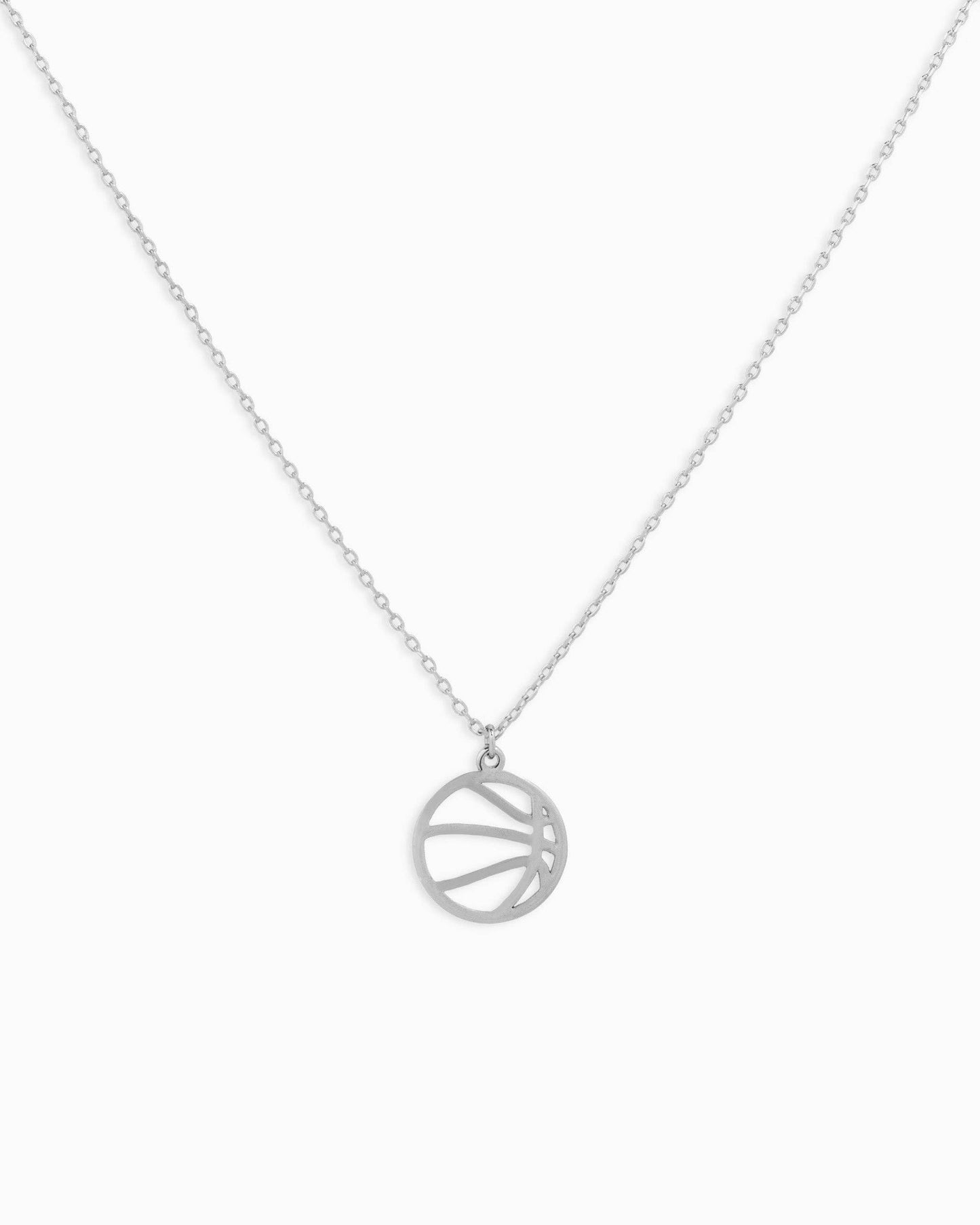 Basketball Cutout Pendant Necklace