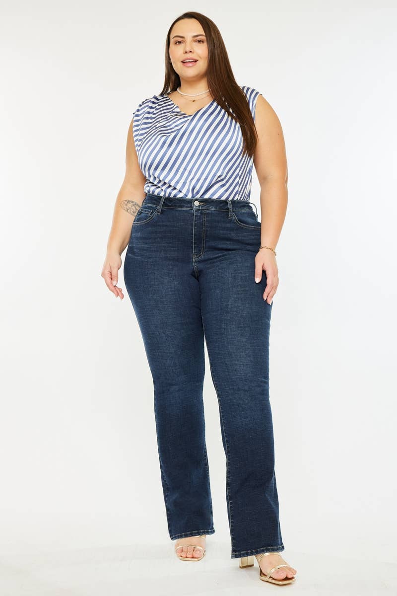 CURVY HIGH RISE BOOTCUT JEANS
