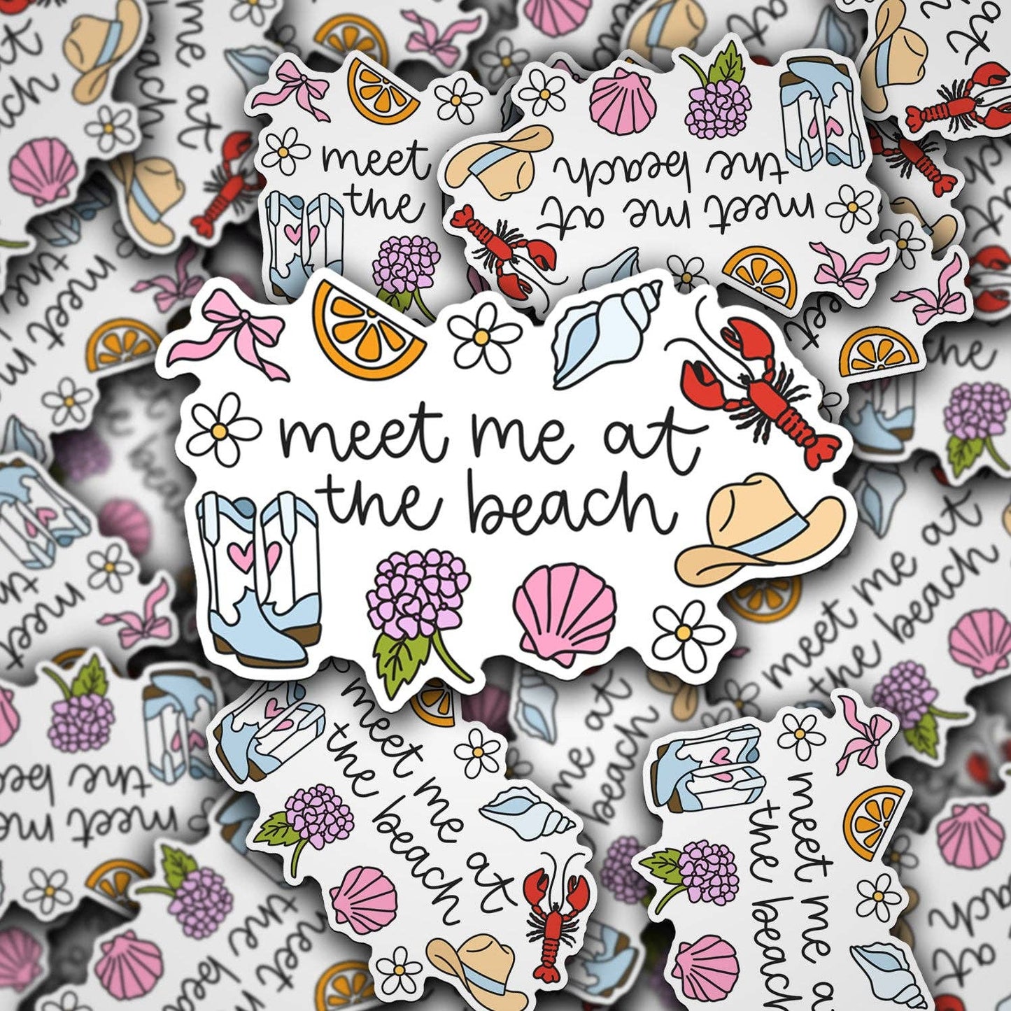 Meet Me At The Beach Sticker
