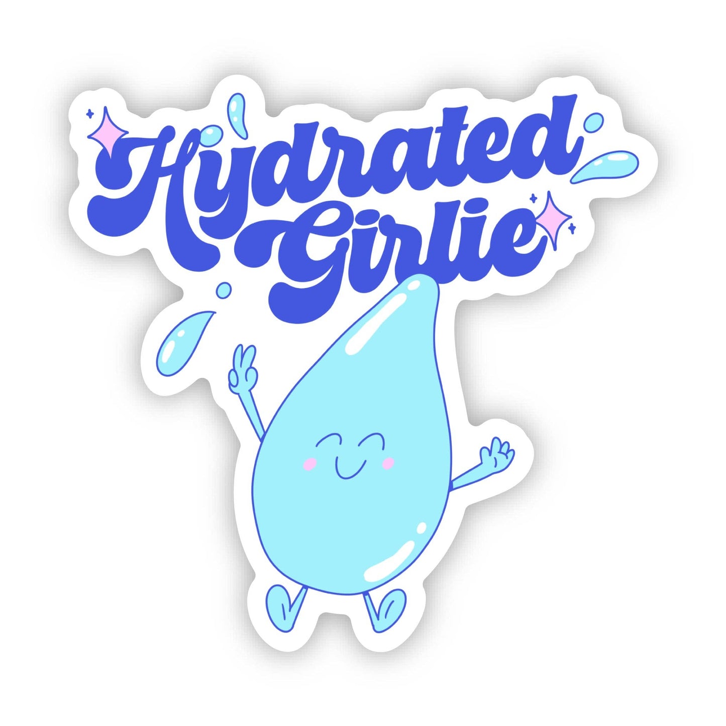 Hydrated Girlie Happy Water Sticker