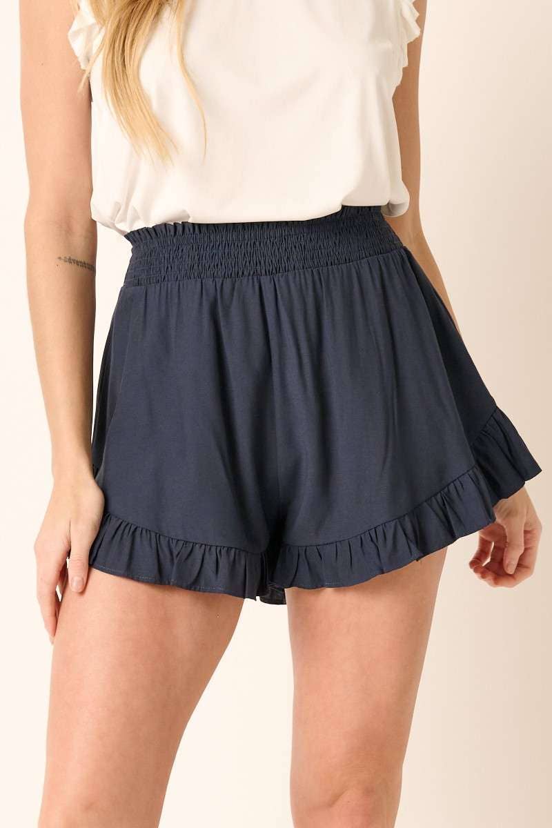 BRITTANY RUFFLE DETAIL SHORTS