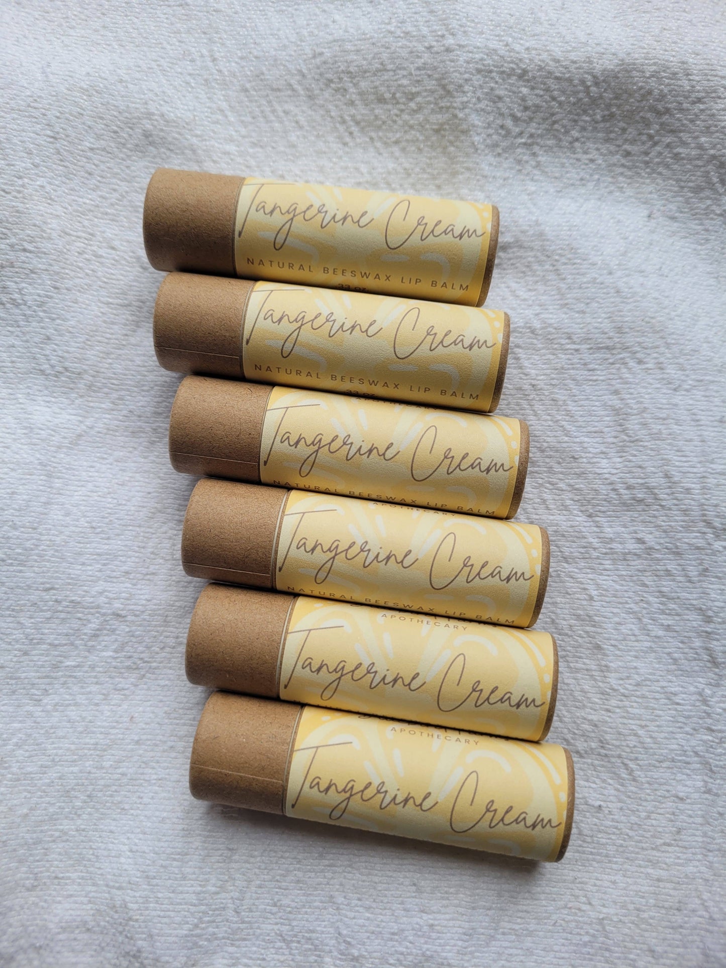 Beeswax Lip Balm Plastic-Free: Tangerine Cream