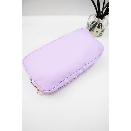 Soild Makeup Organizer Travel Pouch: LAVENDER