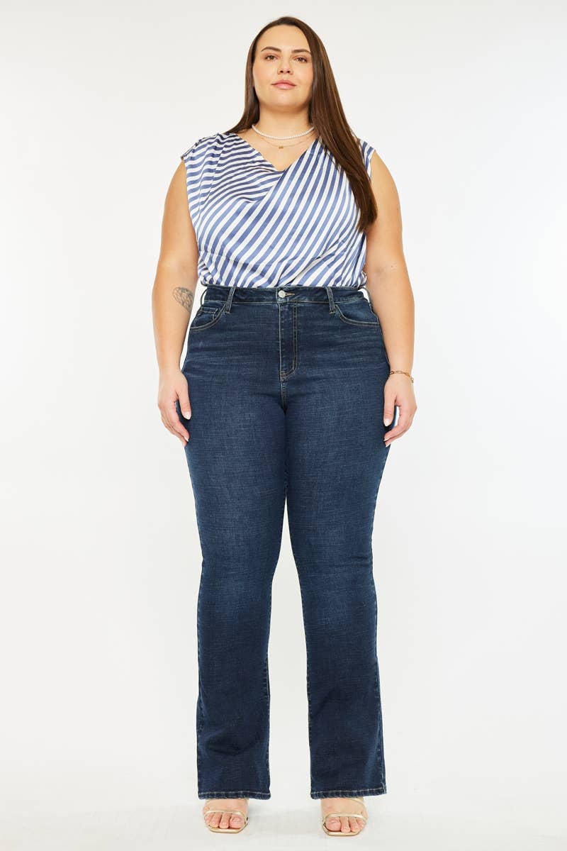 CURVY HIGH RISE BOOTCUT JEANS