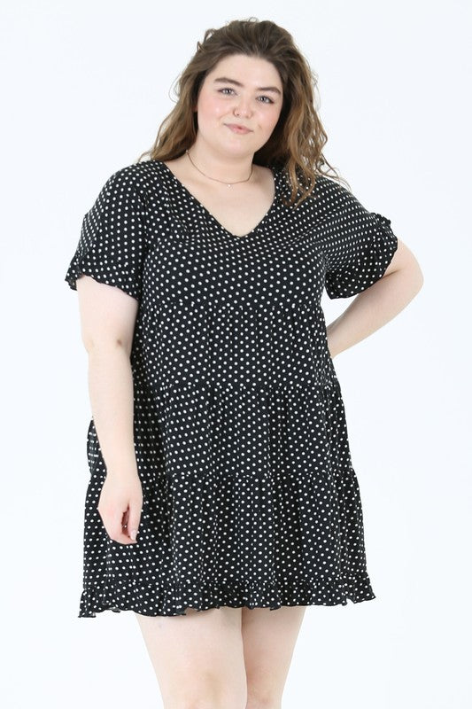Sierra CURVY polka dot dress