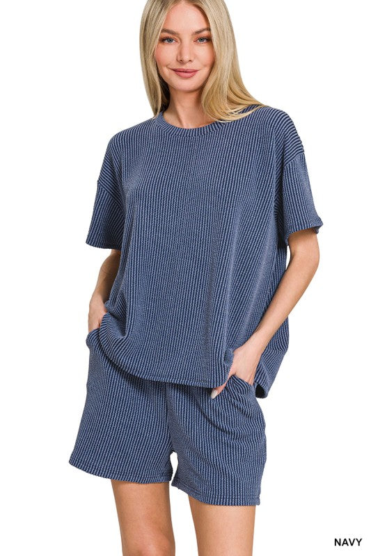 Easy Breeze Ribbed Shorts
