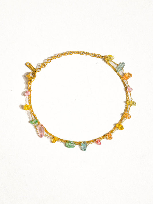 Blakelyn 18K Gold Stone Chain Bracelet: Multi-Colored