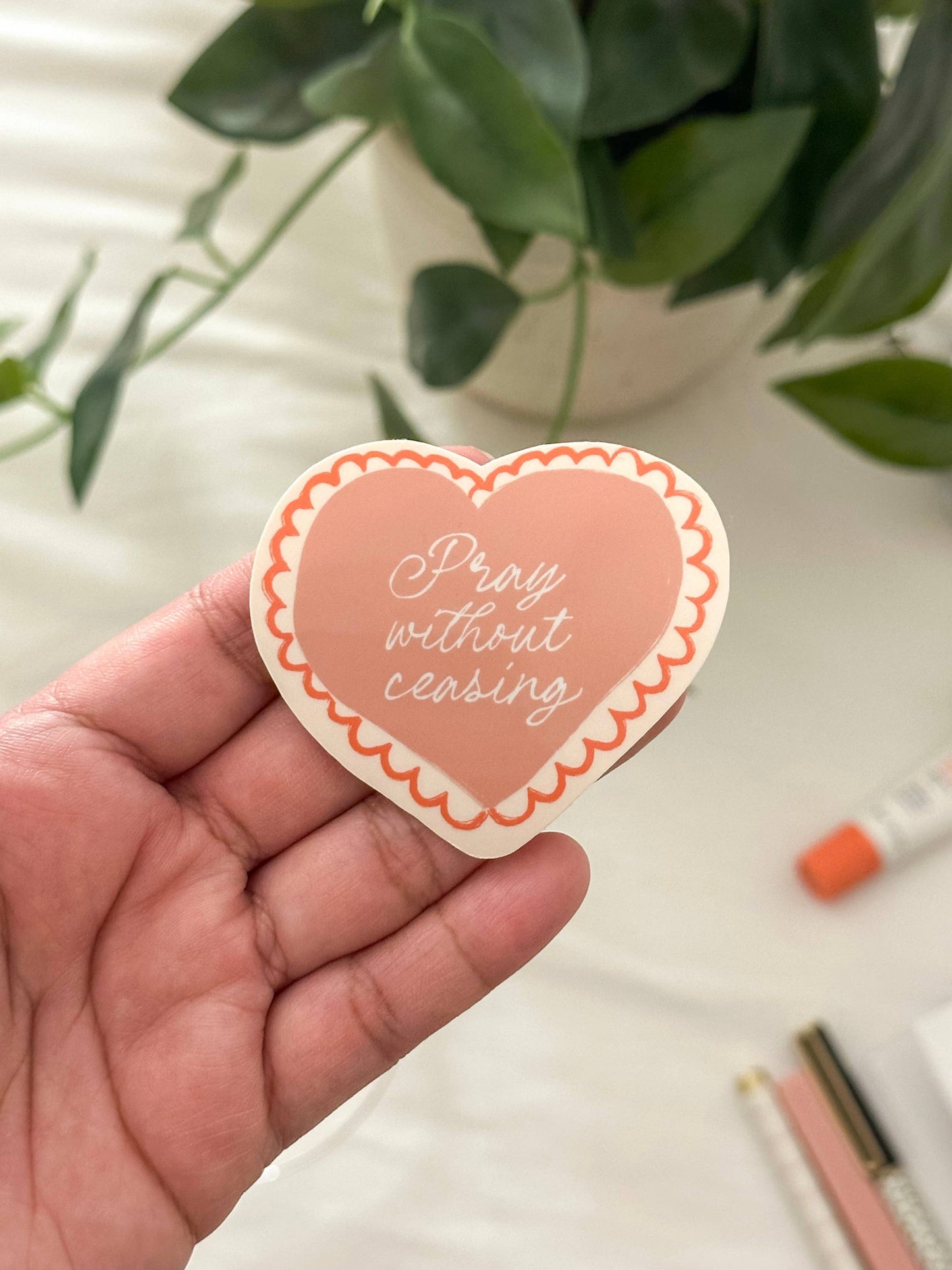 Pray without ceasing christian sticker, Bible verse sticker