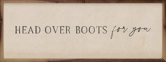 Head Over Boots For You White: 12x4