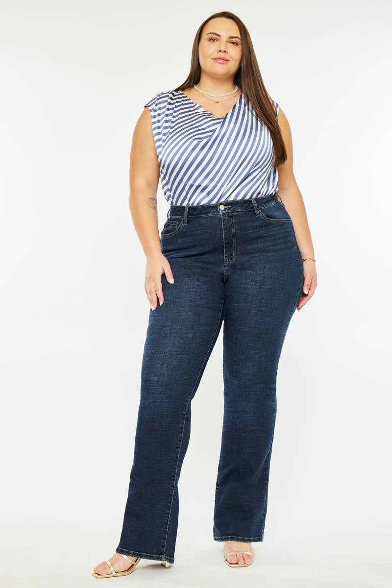 CURVY HIGH RISE BOOTCUT JEANS