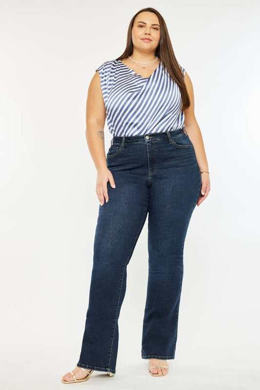 CURVY HIGH RISE BOOTCUT JEANS