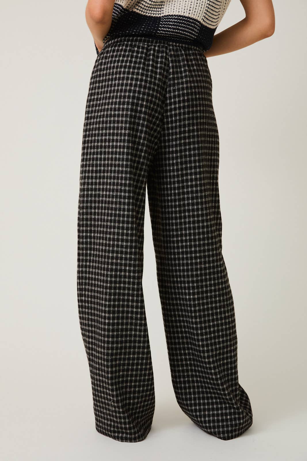 FLANNEL PANTS: BLACK-MULTI PLAID