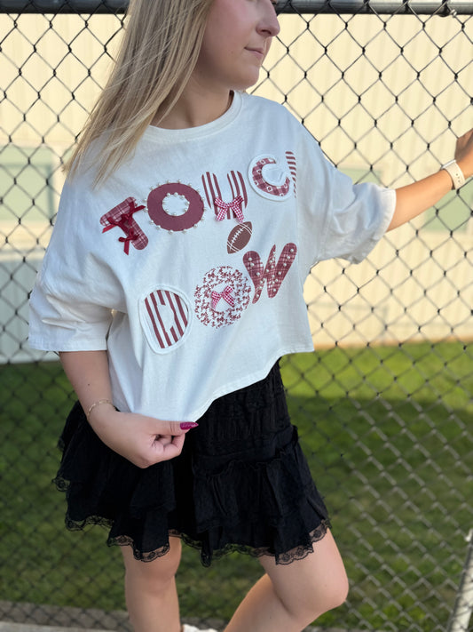 Patchwork TD cropped tee