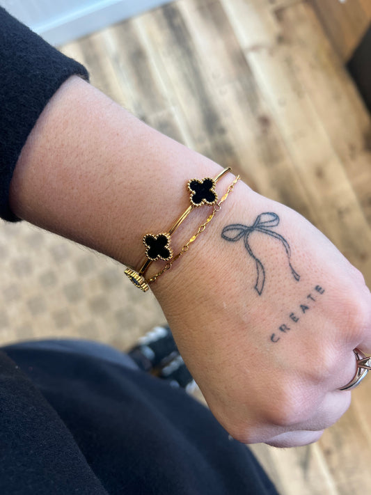Viola Gold & Black Cuff