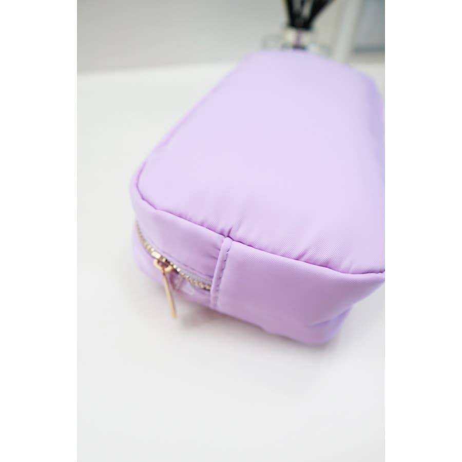 Soild Makeup Organizer Travel Pouch: LAVENDER