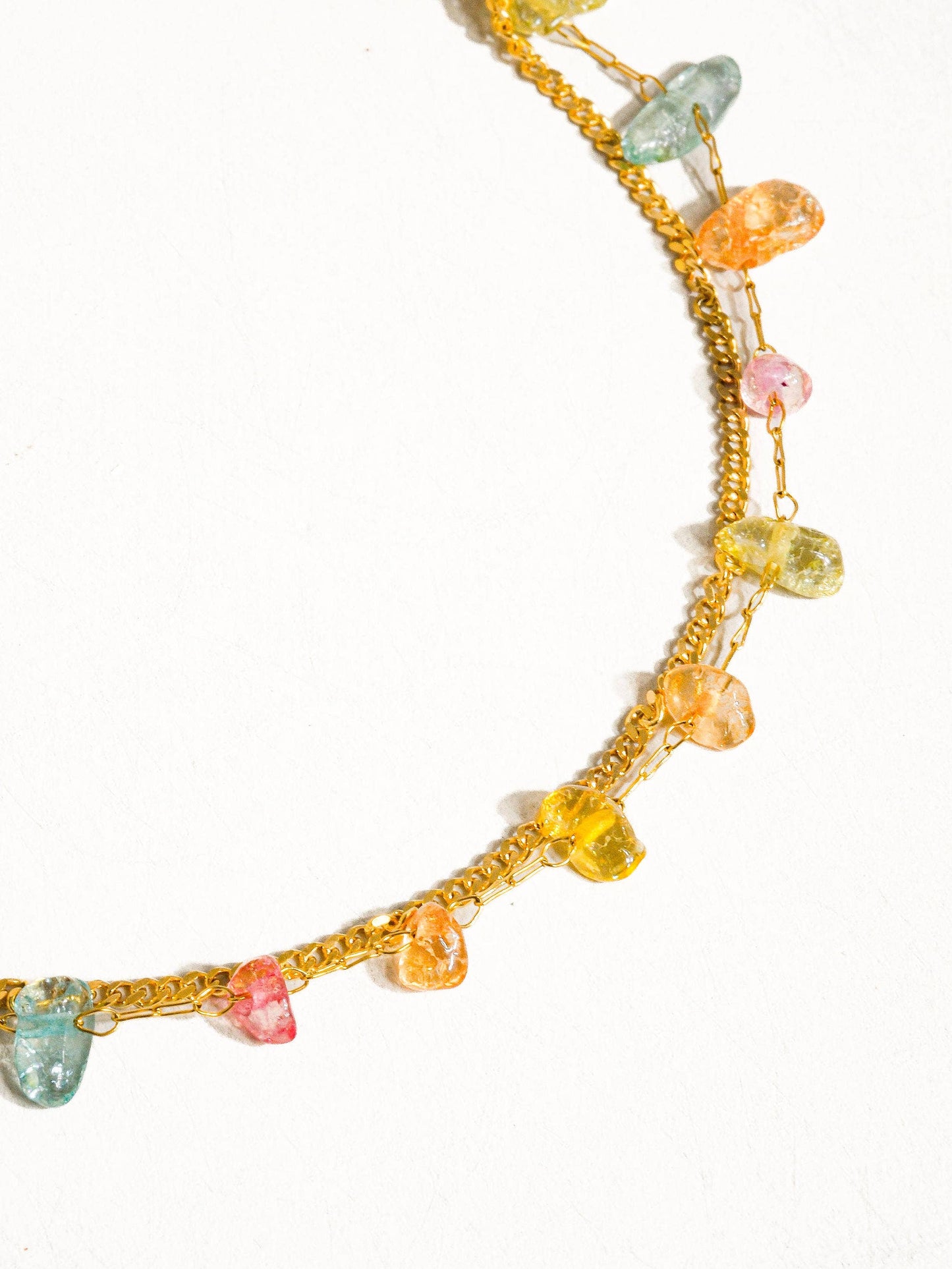 Blakelyn 18K Gold Stone Chain Bracelet: Multi-Colored