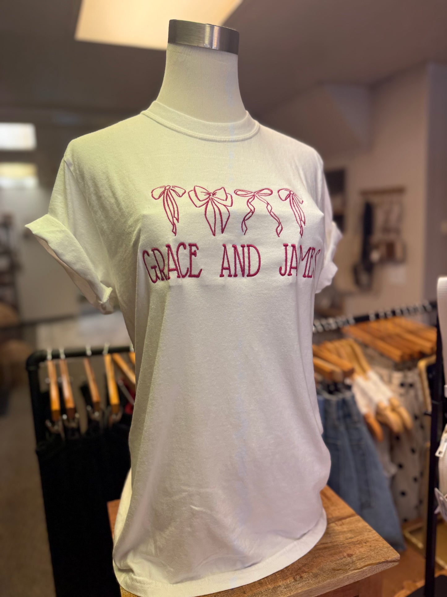 Grace & James embroidered tshirt