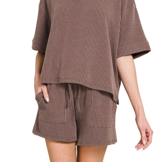 Cora ribbed shorts