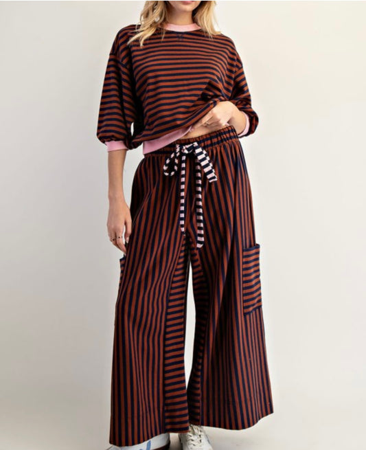 Justine Stripe Pocket Pants