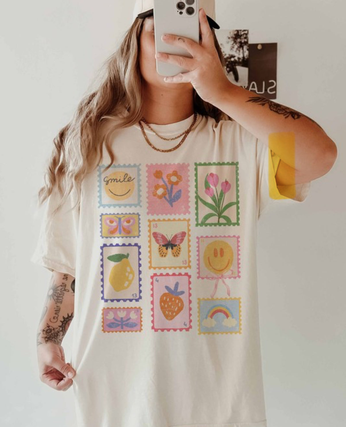 Good vibes stamp graphic tshirt