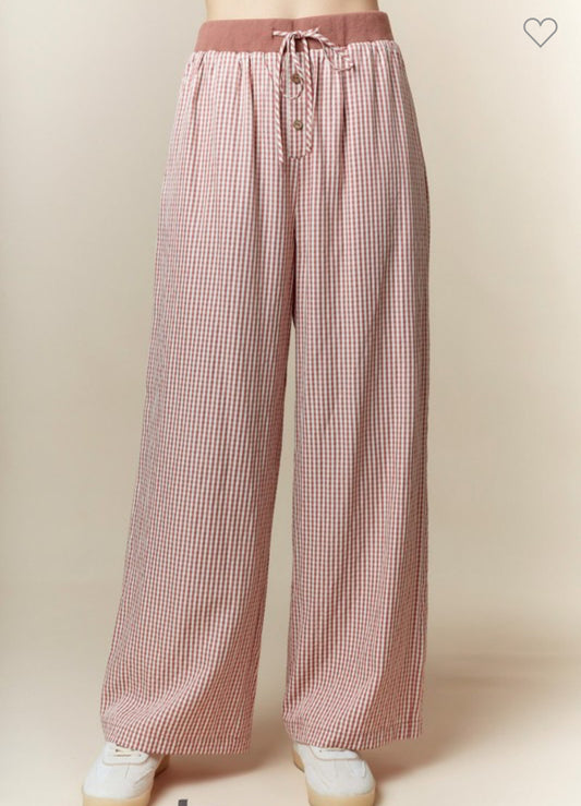 Mocha Gingham Pant