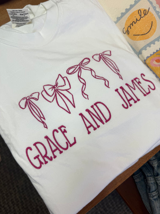 Grace & James embroidered tshirt