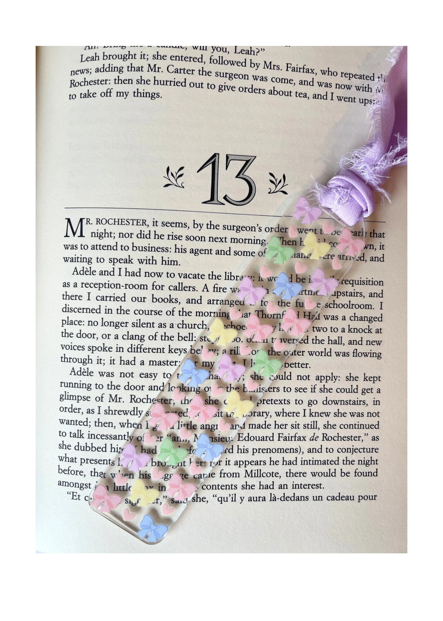 Acrylic bookmark : Pastel bows