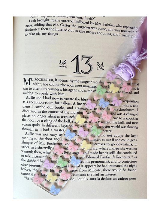 Acrylic bookmark : Pastel bows