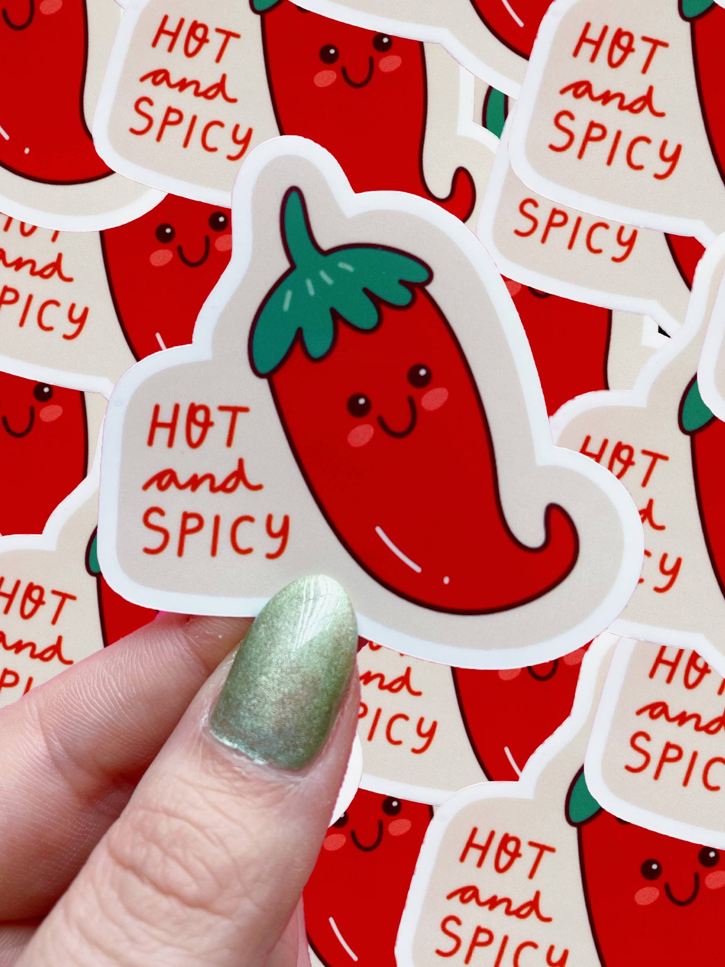 Hot and spicy pepper sticker