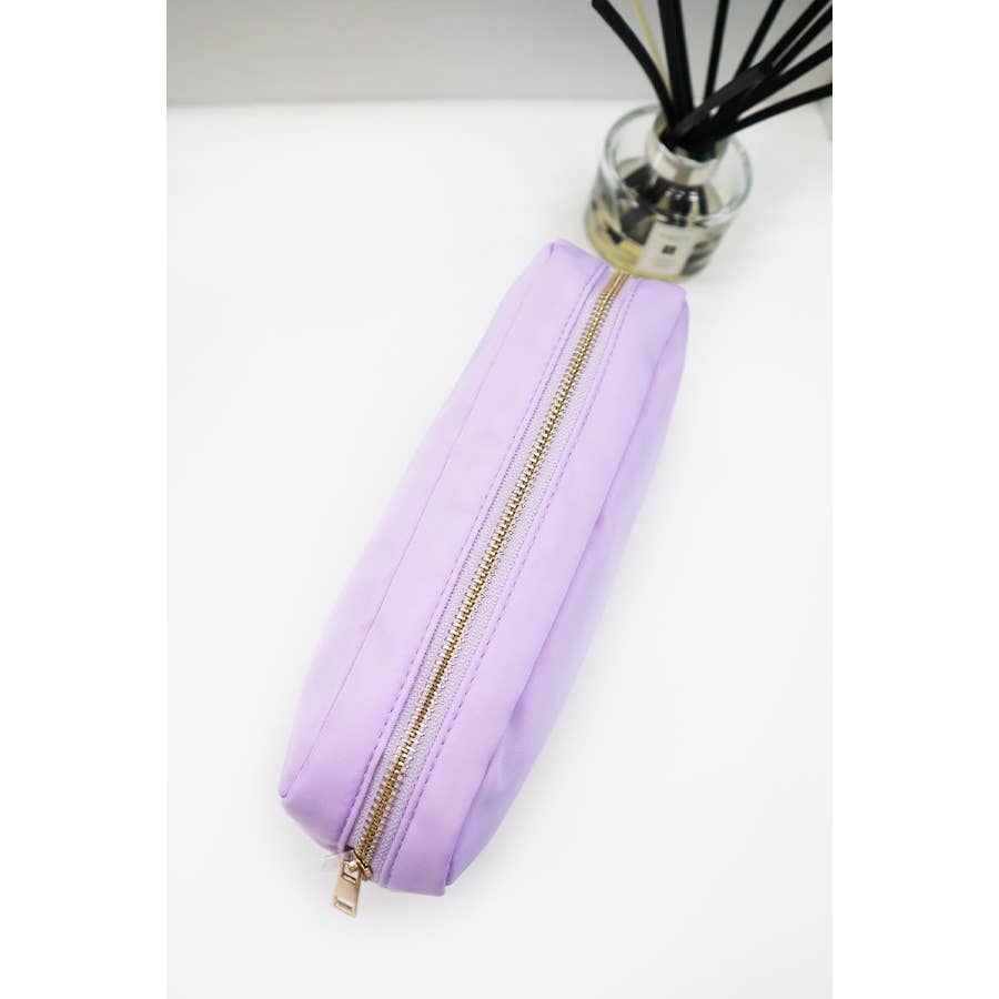 Soild Makeup Organizer Travel Pouch: LAVENDER