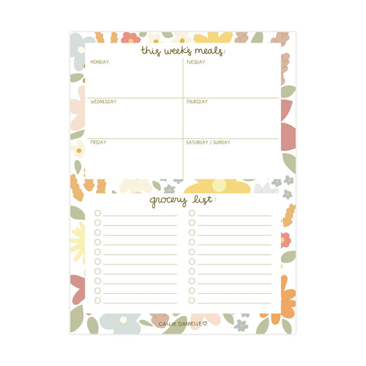 Market List & Meal Planner Notepad