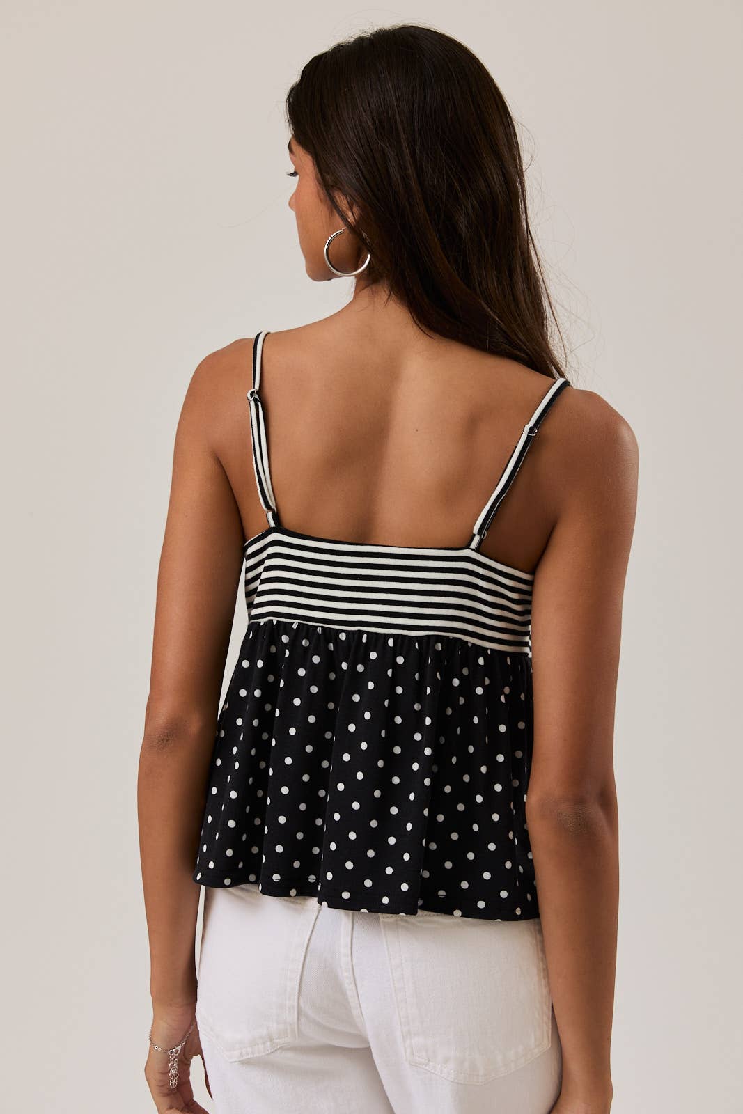 FRANKIE STRIPE AND POLKA DOT TOP